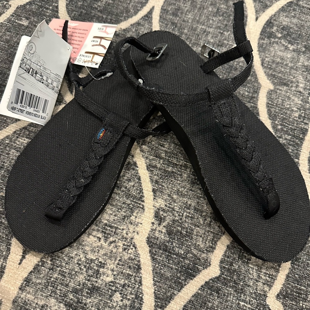 Limited edition Hemp Rainbow t-strap Sandals